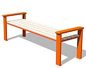 Summit 5' Recycled Plastic Lumber Bench with Arms SMB5