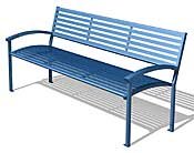 Arcadia 6' Bench  with Back and Arms  ARBA6