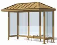 Heritage 12' Shelter with Back Glass HE12BS