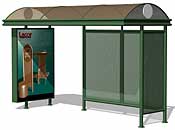 Horizon 13' Shelter  with 2-Sided Ad Kiosk HZ13AD2