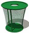 30 gal Park Trash Receptacle with Optional Lid PKTR30