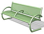 Primavera 6' Bench with Back, Arms and Optional Vandal Bar PMBA6