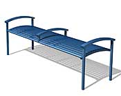 Arcadia 5' Bench with Arms and Optional Vandal Bar  ARB5