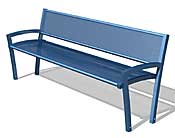 Arcadia 6' Mirage Style Bench with  Back and Arms: ARMBA6