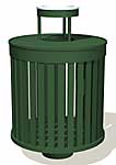 Horizon 30 Gallon Trash Receptacle with  built-in Ash Urn  HZTR30ASH