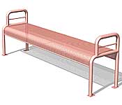 Oasis 6' Bench  with Arms  OAB6