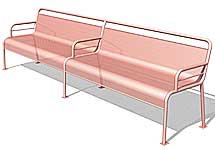 Oasis 10' Bench with  Back and Arms  OABA10