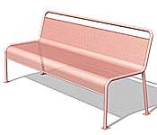 Oasis 6' Bench  with Back  OABB6