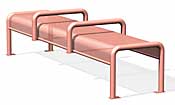 Oasis 6' Bench  with 2 Optional Vandal Bars OASB6