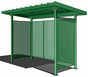 10' Park Shelter with backscreen PK10BS