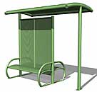 Primavera 8' 2-Sided  Shelter/Bench Combo PM8BBR