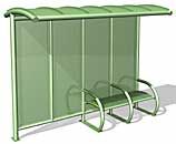 Primavera 9' 1-Sided  Shelter/Bench Unit PM9BR2